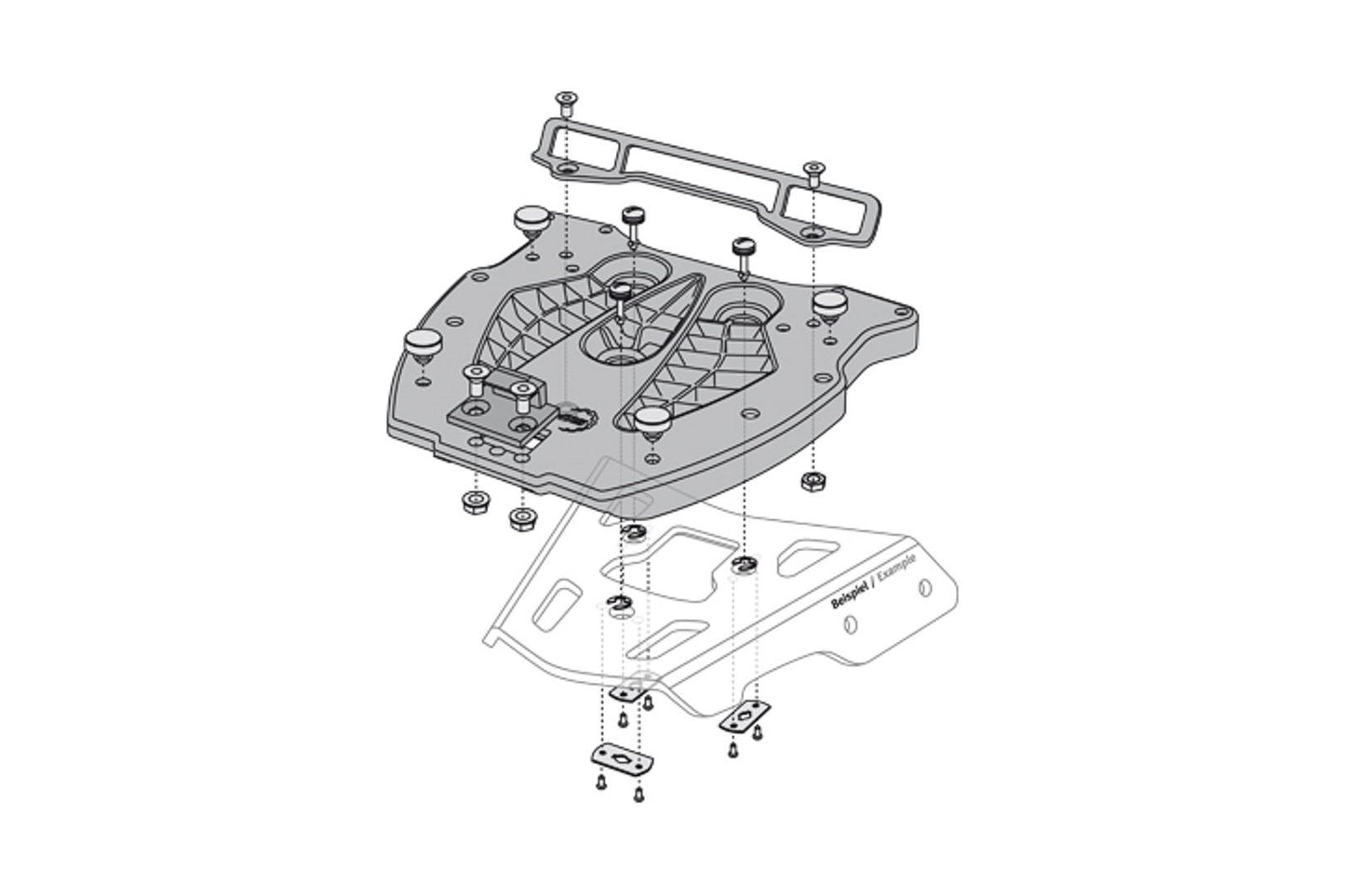 Adapter plate for ALU-RACK For Shad, not SH29/SH39/SH48/SH50/SH58X Black