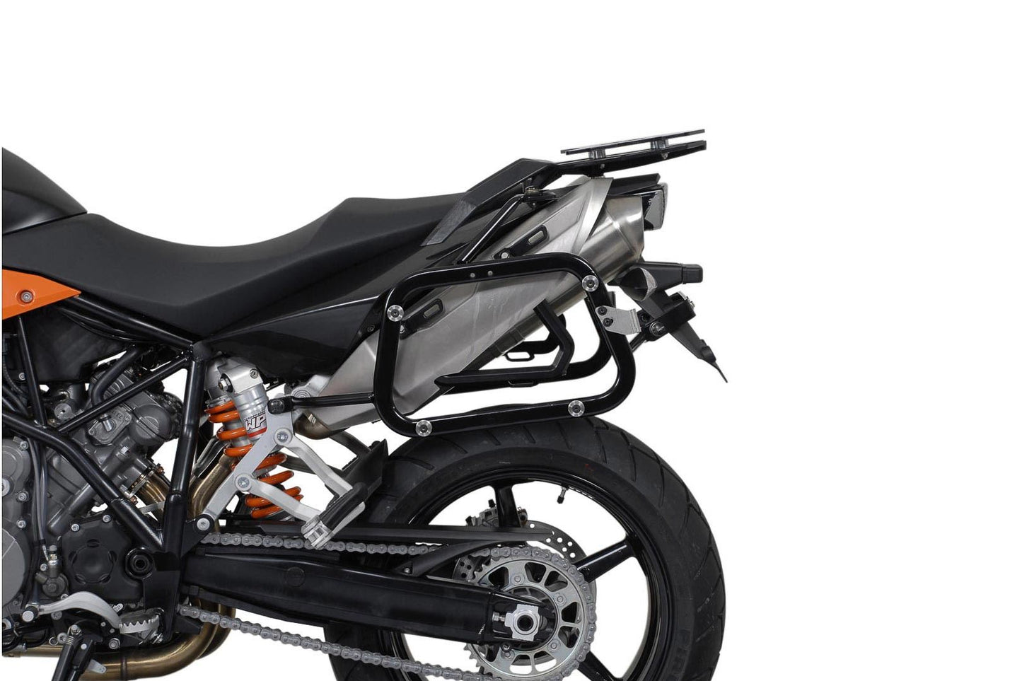 TRAX ADV Aluminium Case System 45/45 litre KTM 990 SM / SM-T / SM-R / 950 SM Black