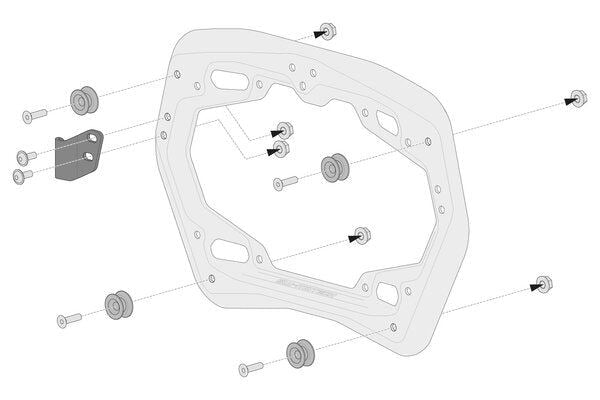 TRAX ADV Aluminum Case System 37/37 liter Ducati Multistrada V4 (20-) Silver