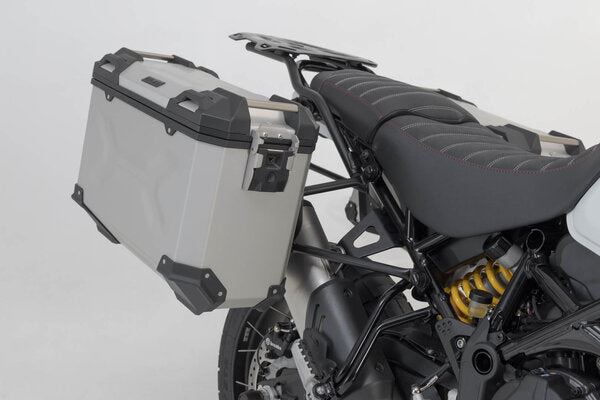 TRAX ADV aluminium case system Ducati DesertX (22-) 45/37 litre Silver