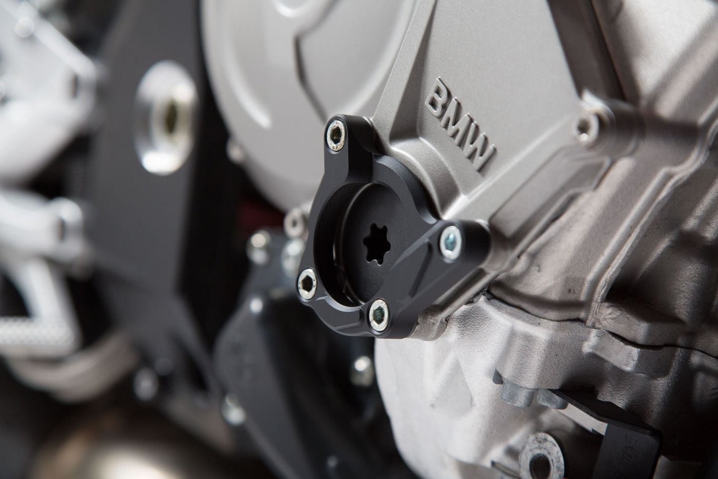 Engine case protector BMW S1000R / RR / XR Black/silver
