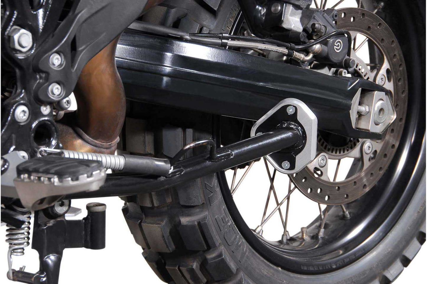 Extension for Side Stand Foot BMW F650GS/F800GS, Husqvarna TR650 Black/Silver
