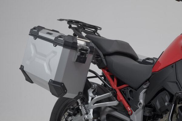 TRAX ADV Aluminum Case System 37/37 liter Ducati Multistrada V4 (20-) Silver