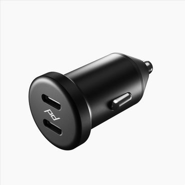 Mobile Dual Car Power Adapter Black