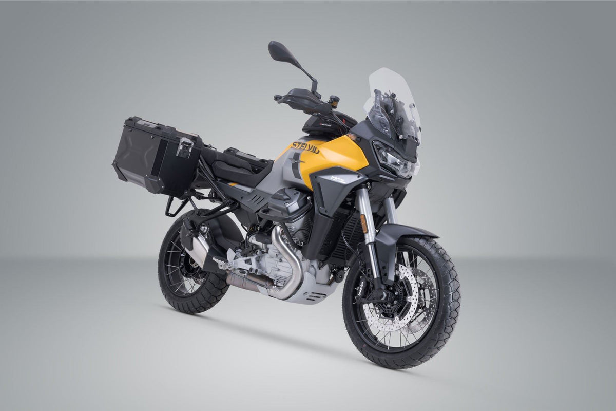 TRAX ADV aluminium case system Black. 45/45 l. Moto Guzzi Stelvio (23-).