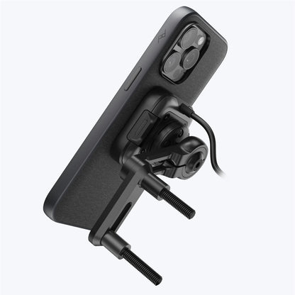Mobile Motorcycle Mount Brake/Clutch Mount: Charging Black