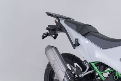 TRAX ADV aluminum case system + Akrapovic Silver. 45/37 l. Kawasaki KLE500/KLE500 SE (26-).