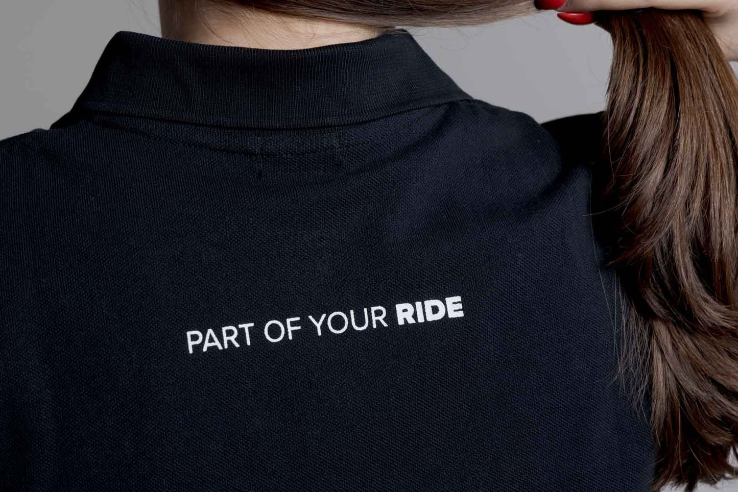 Polo shirt Core Line. Black. Women. Size L.