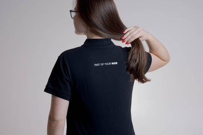 Polo shirt Core Line. Black. Women. Size L.