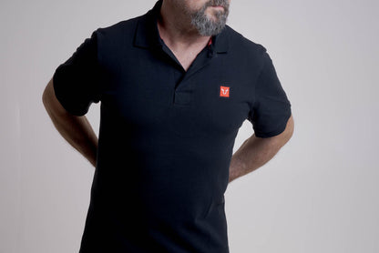 Polo shirt Core Line. Black. Men. Size 3XL.