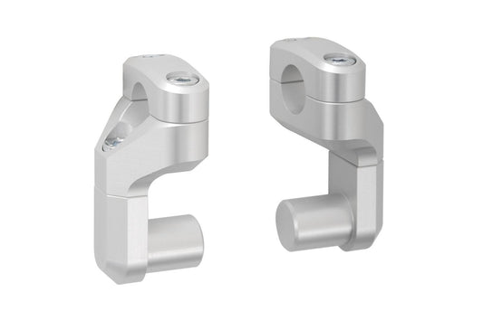 Vario bar back for Ø 28 mm handlebar Up/back variable. Silver