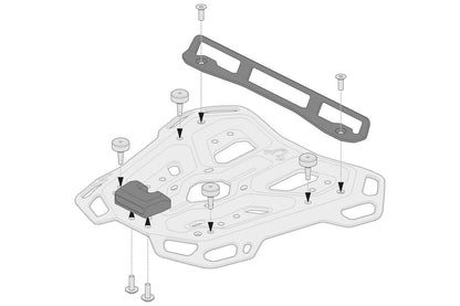Adapter kit for Adventure-RACK For Shad 2 Black