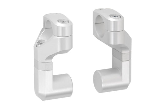 Vario bar back for Ø 22 mm handlebar Up/back variable. Silver