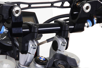 Vario bar back for Ø 28 mm handlebar Up/back variable. Black