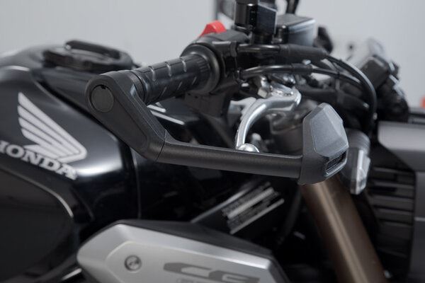 Lever Guards Honda CB650R (18-), Kawasaki Z650 (16-) with Wind Protection Black
