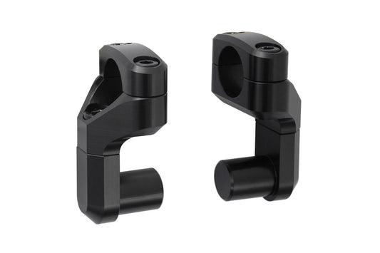 Vario bar back for Ø 22 mm handlebar Up/back variable. Black