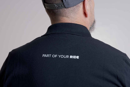 Polo shirt Core Line. Black. Men. Size 3XL.