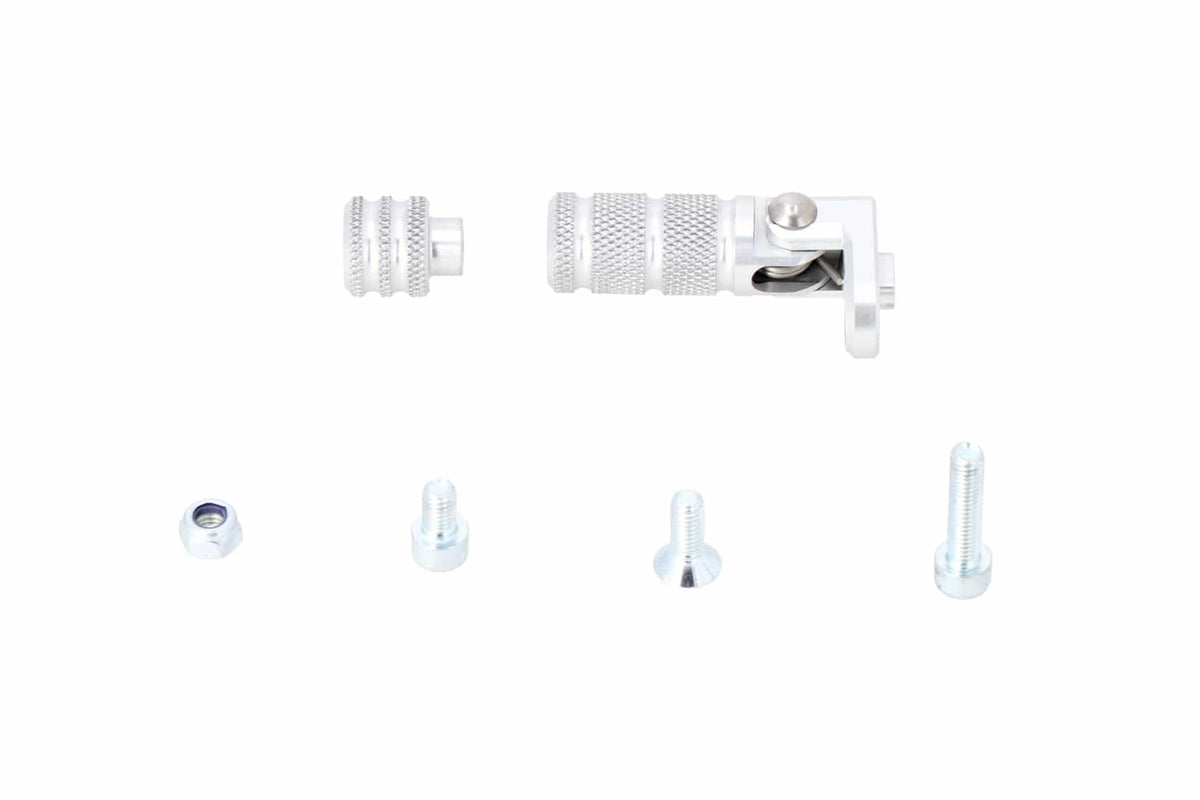 Gear lever tread extension incl Knurled Silver
