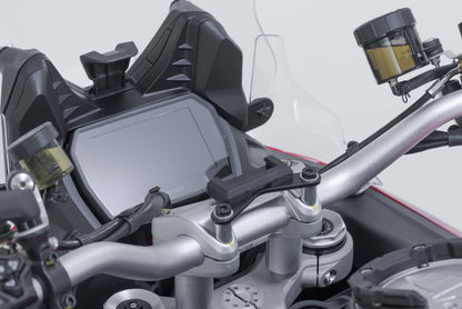 GPS mount on the handlebar Black. Ducati Multistrada V4 (20-), V2 (24-).