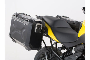 TRAX ADV Aluminium Case System 37/37 litre Kawasaki Versys 650 (15-) Black