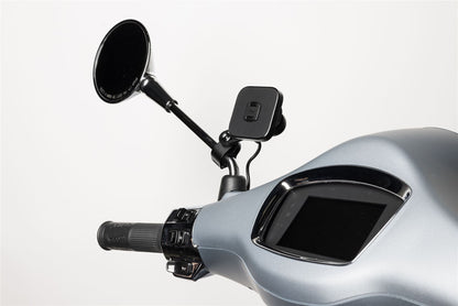 Mobile Motorcycle Mount Mirror Mount: Charging Black