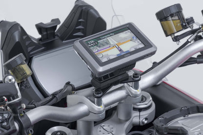 GPS mount on the handlebar Black. Ducati Multistrada V4 (20-), V2 (24-).
