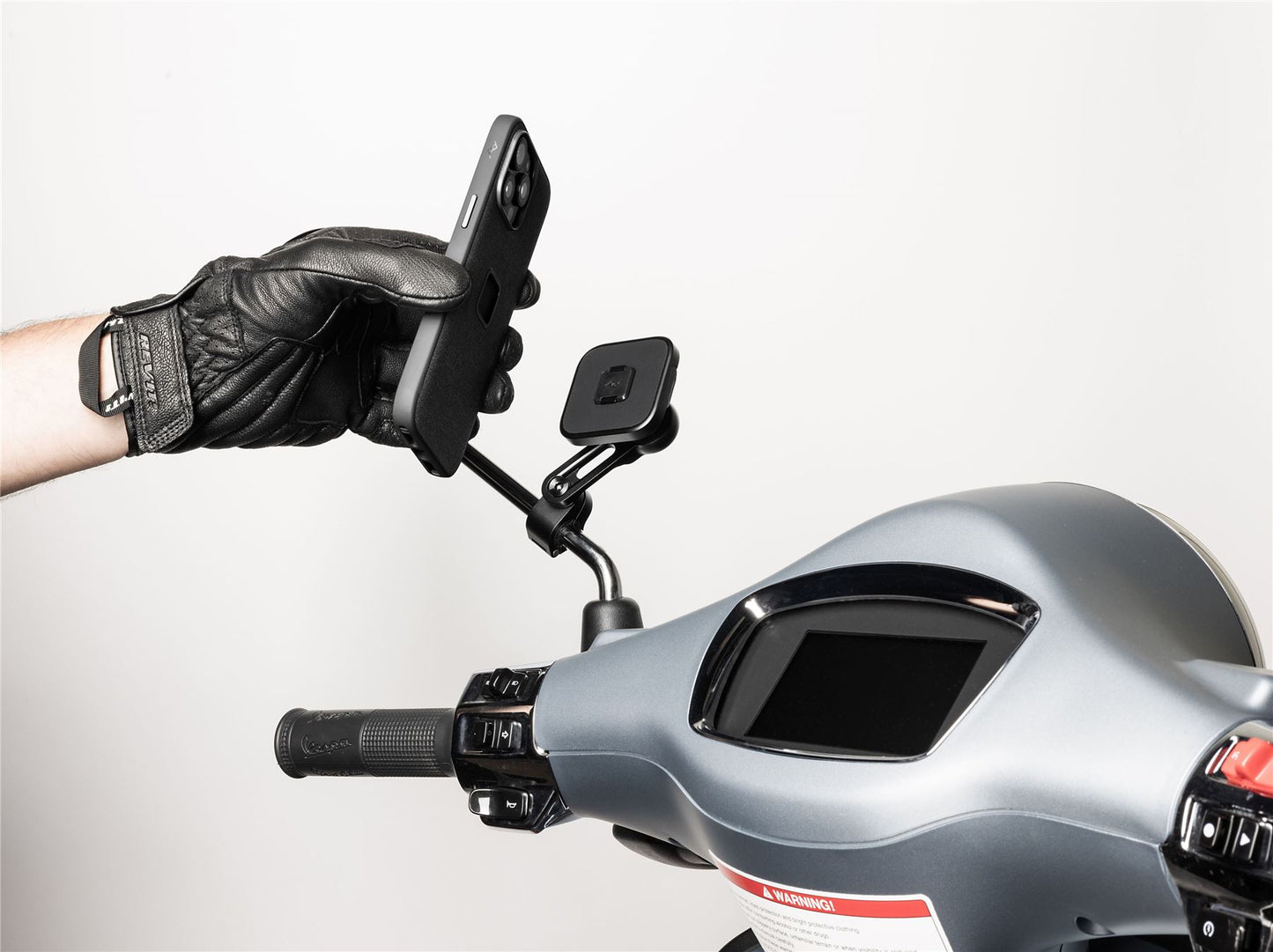 Mobile Motorcycle Mount Mirror Mount Black