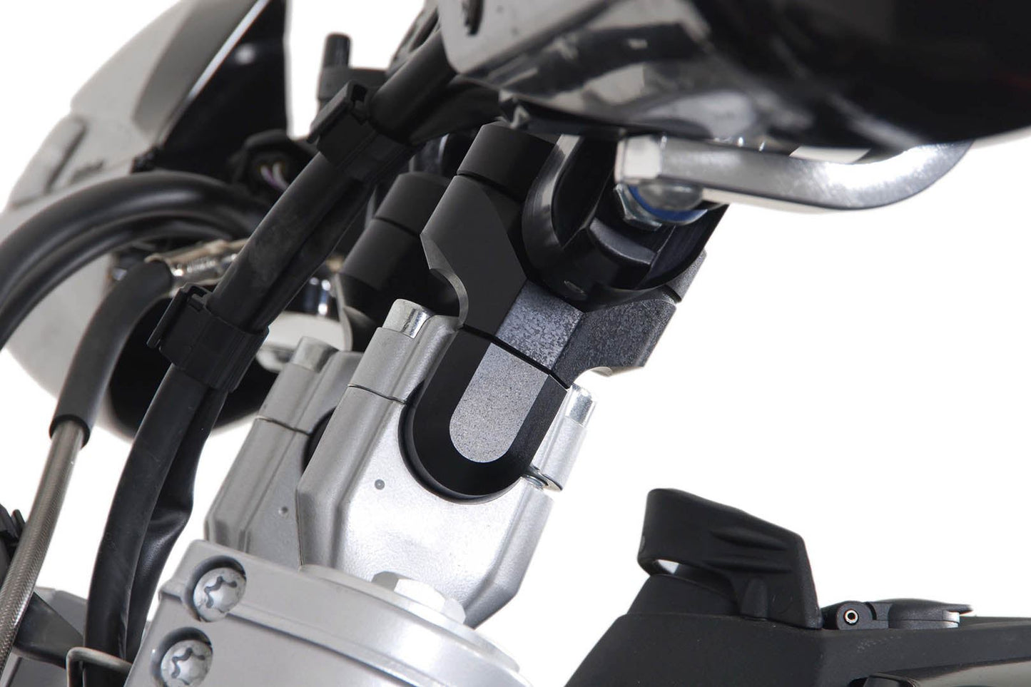 Vario bar back for Ø 28 mm handlebar Up/back variable. Black