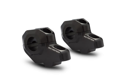 Bar back for Ø 28 mm handlebar H=30 mm Back 22 mm. Black