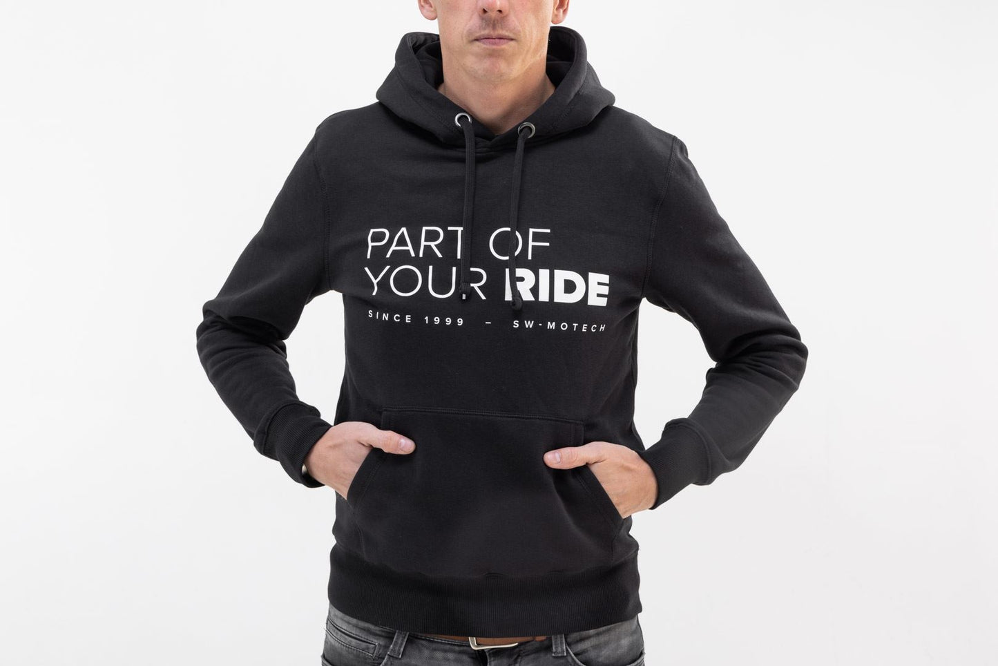 Hoodie Core Line. Black. Unisex. Size S.