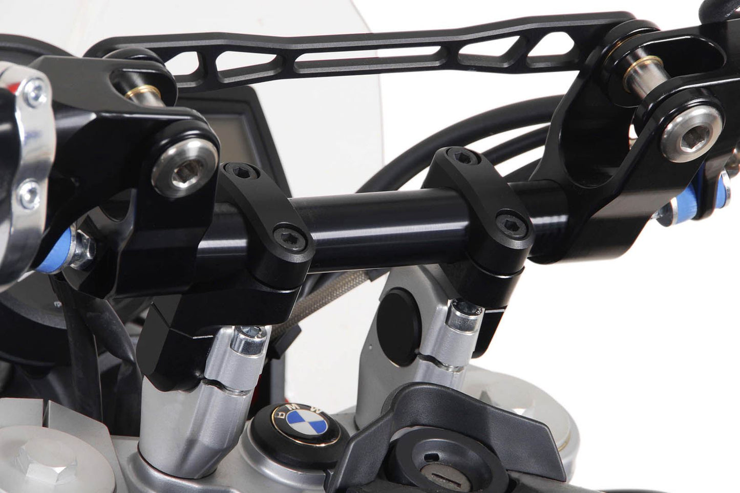 Vario bar back for Ø 28 mm handlebar Up/back variable. Black