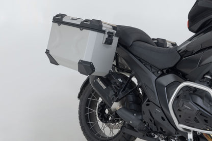 TRAX ADV aluminium case system + Akrapovic Silver. 45/45 l. BMW R 1300 GS (23-).