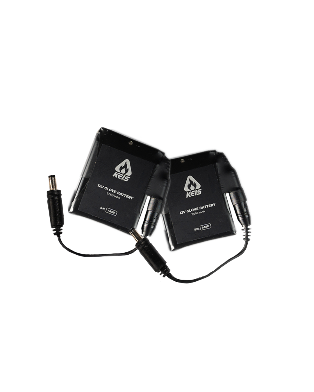 Keis 4000mAh 12V Gloves Battery Set with Multinational Charger (pre-2020 gloves with power socket)